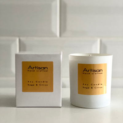 Sage & Citrus Artisan Soy Wax Candle - French Quarter