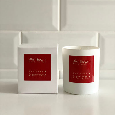 Frankincense & Perisan Rose Artisan Soy Wax Candle - French Quarter