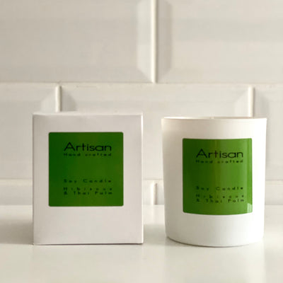 Hibiscus & Thai Palm Artisan Soy Wax Candle - French Quarter